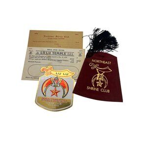 Vintage Northeast Shrine Club Memorabilia Collection Lu Lu Temple 1970s
